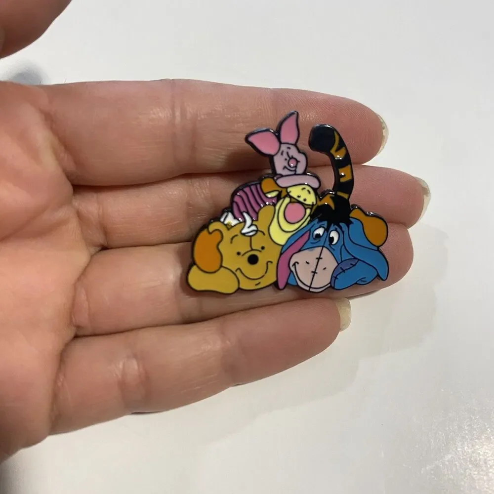 Disney Inspired Winnie the Pooh & Friends Pile Eeyore Tigger Piglet Enamel Pin